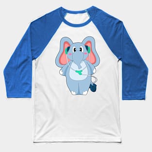 Elephant Headphone Music Baseball T-Shirt